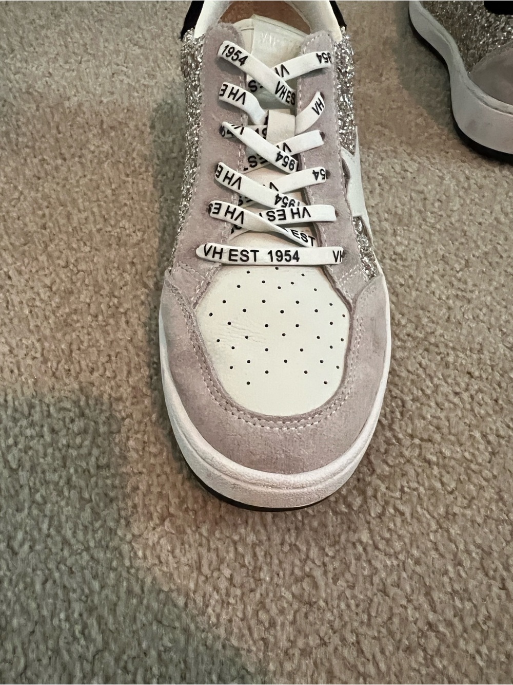 Vintage Havana Glitter Star Sneakers - Silver, Cream, Black - Picture 4 of 8